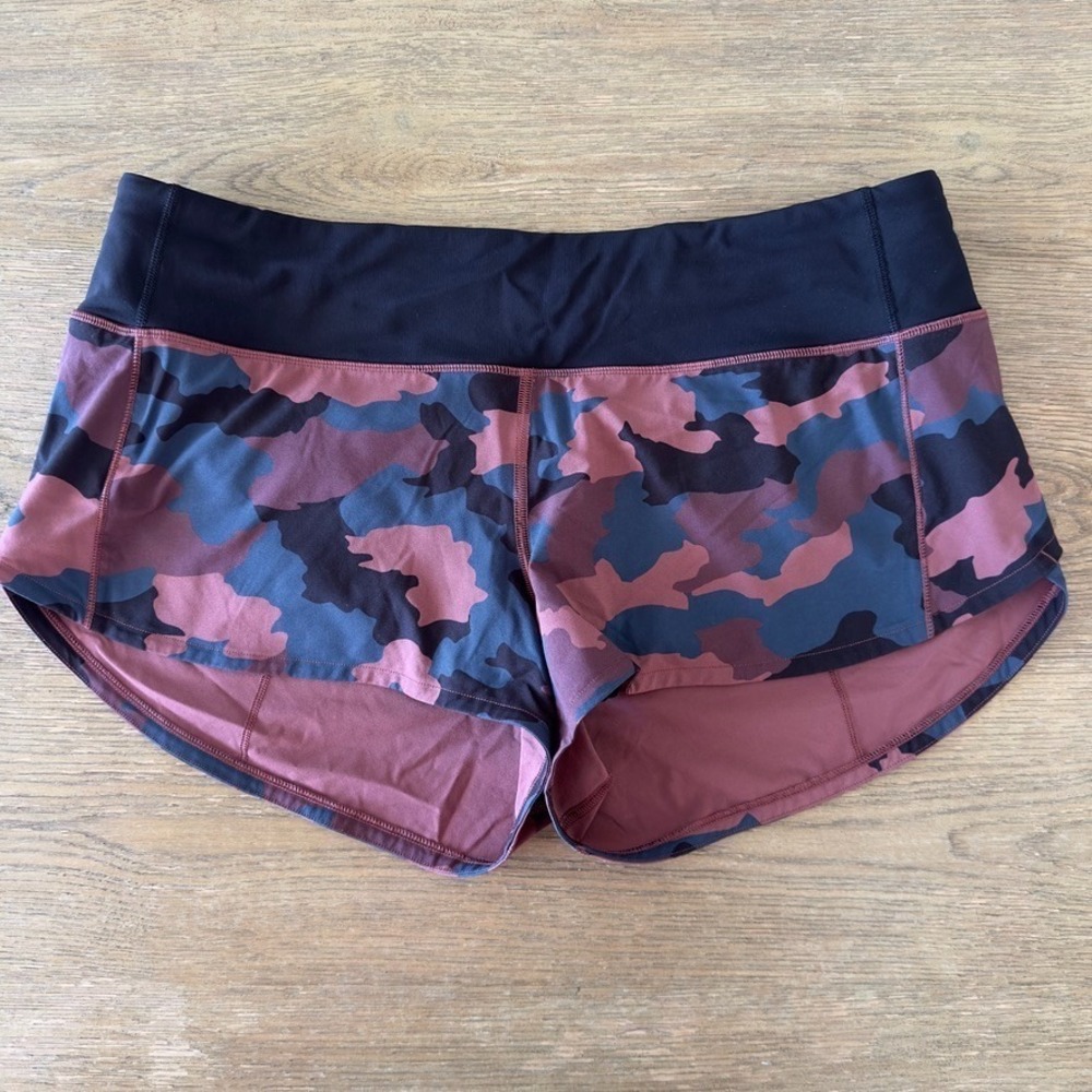 🌼Lululemon Speed Up Low-Rise Lined Running Shorts-Heritage 365 Camo-Sz 8-W7AVHR